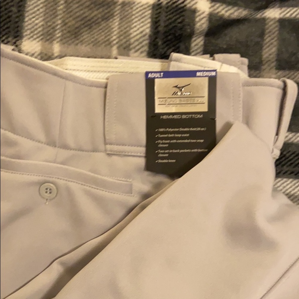 Mizuno Adult Medium Hemmed Bottom Baseball pants